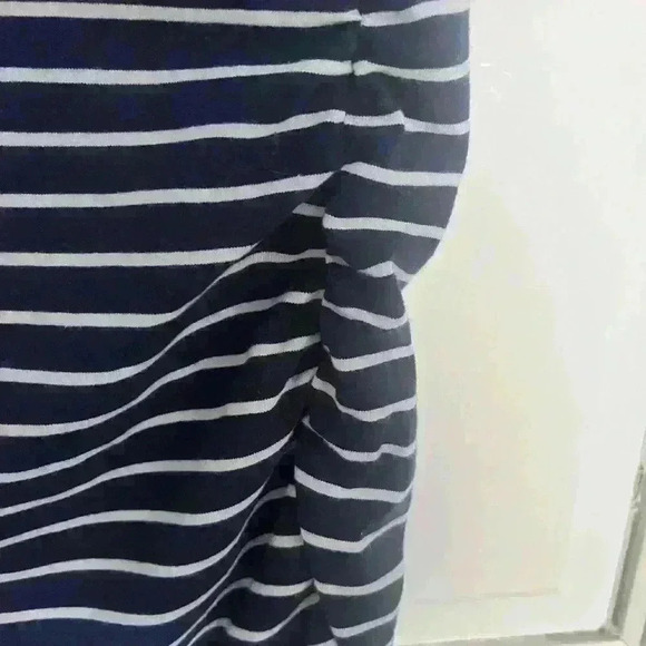 Isabella Maternity Striped T-Shirt Pregnancy Dress | Navy & White | Sizs XS - Picture 4 of 4